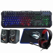 Tec/ Mouse/ Mousepad/ Fone/ Speaker Sate GK-54 Preto SP/ Preto/ Cinza