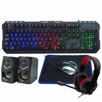 Tec/ Mouse/ Mousepad/ Fone/ Speaker Sate GK-54 Espanhol - Black