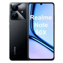 Celular Realme Note 60X RMX3938 64GB / 3GB Ram / Dual Sim / Tela 6.74 / 8MP - Preto (Anatel)