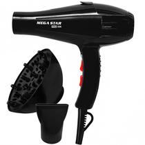 Secador de Cabelo Megastar SC2820 / 3 Temperaturas / 2 Velocidades / 8000W / 220V ~ 50/ 60HZ - Preto