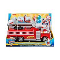 Kit de Juego Paw Patrol The Movie Marshall Transforming City Firetruck 6060444