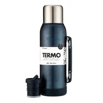 Garrafa Térmica Terrano Premium - 1L - com Alça Móvel - Azul Metálico