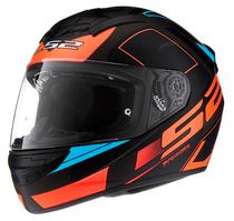 Capacete para Moto LS2 Rookie Cypress FF352 - Tamanho M (59-60) - Laranja/Preto