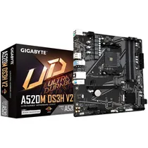 Placa Mãe AM4 Gigabyte A520M DS3H V2 s/ R/ HDMI/ DP/ DVI/ M2/ DD4/ USB3.2