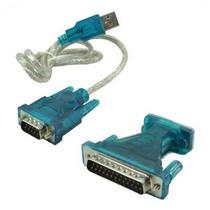 Cabo Conversor USB A Serial 9P 45CM + Adap 25P