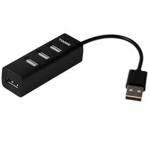 Hub USB Yookie HUB-08 4 In 1 com 4 Portas USB - Preto