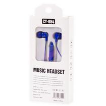 Fone de Ouvido com Fio CY-054 Music Headset Aux 3.5MM - Azul