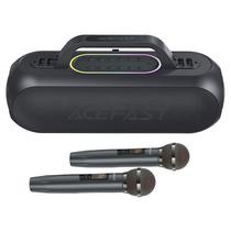 Caixa de Som Acefast Portatil K1 Patry USB/ BT/ Aux 2 Micro Karaoke/ Black/ Bateria