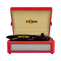 Reproductor de Discos de Vinilo Retro Musique - Bluetooth/FM/USB - Rojo