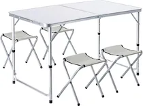 Mesa de Camping com 4 Bancos Dobráveis ML-4002