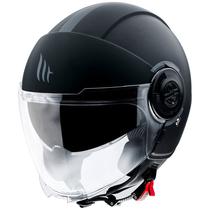 Capacete MT Helmets Viale SV Solid A1 - Aberto - Tamanho M - com Oculos Internos - Matt Black