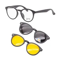 Armação para Óculos de Grau Clip-On Visard TR2205 C2 Tam. 50-23-143MM - Preto