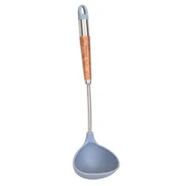 Concha de Sopa Silicone Cabo Torcido - Cinza Azulado
