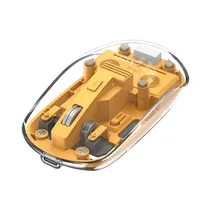 Mouse Sem Fio Xo XO-M12 Wireless / Bluetooth + 2.4G USB / 300MAH - Transparente/Amarelo