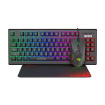 Teclado + Mouse + Mousepad Gaming Marvo Scorpion CM310 / 3 Em 1 / RGB - Preto