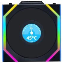 Cooler para Gabinete Lian Li Uni Fan SL Wireless LCD 120 Reverse Blade 12X12 LED RGB - Preto (12RSLLCD1W1B)