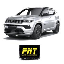 Central Multimidia PNT Jeep Compass And 11 2021/24 4GB/64GB/4G Octacore Carplay+And Auto Sem TV