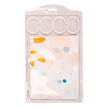 Cortina para Box com Ganchos Design Floral - Cor