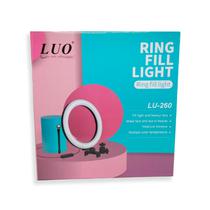 LED Iluminador Luo Ring Light LU-260 26CM com Tripe - Preto