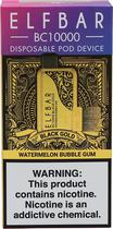 Vape Descartavel Elf Bar BC10000 Black Gold Watermelon Bubble Gum - 10.000 Puffs