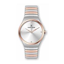 Relogio Analogico Feminino Daniel Klein Premium DK11681A-4 - Prata e Rosa Ouro