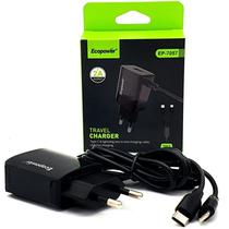 Carregador EP-7054 USB-C/USB-A 30W Negro