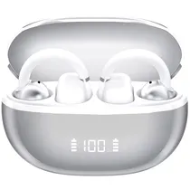 Fone de Ouvido Sem Fio Haylou Airfree OW03 - Prata/Branco