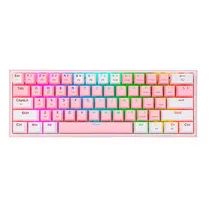 Teclado Redragon K617-R Fizz Usa Pink/White Rainbo