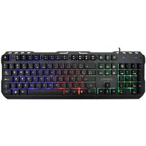 Teclado Satellite AK-851 USB / Multimidia / Backlight / Portugues  Preto