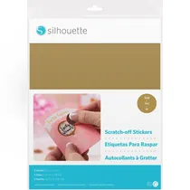 Papel Adesivo Silhouette para Raspar 5 Unidades - Ouro 22 X 28 CM