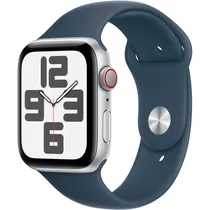 Apple Watch Se 2 44MM GPS + Celular MXG43LL/A Aluminum Silver/Sport Band Storm Blue s/M