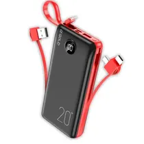 Carregador Portátil A'Gold Pro BTE-02 74W 20000MAH - Preto/Vermelho