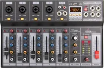 Mesa de Som Karsect Mixer 4 Canales P10/Rca KT-P6 c/2MIC s/fio 2V