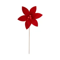 Flor Navideña Santini 140-4101169 35 X 55 CM Rojo