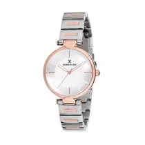 Relógio Analógico Feminino Daniel Klein Premium DK12190-4 - Prata e Rosa Ouro