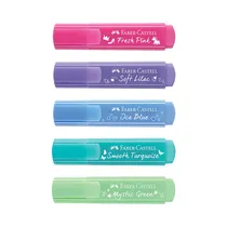 Marcadores Faber Castell Textliner Pastel 553505 5 Unidades