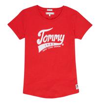 Camiseta Tommy Hilfiger Infantil Feminina M/C KG0KG04960-XA9-00 12 Racing Red