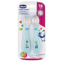 Chicco Nursery Metal Cutlery 8M+ Boy Neutral Detalles En El Producto 18+ Neutro