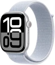 Apple Watch Series 10 46MM GPS + Celular MWY23LW/A Aluminum Silver/Sport Loop Blue Cloud