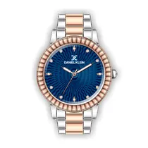 Relógio Analógico Feminino Daniel Klein Premium DK.1.12287-6 - Prata e Rosa Ouro
