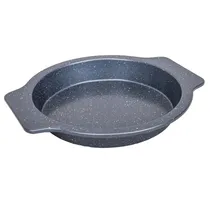 Assadeira Redonda para Forno 26CM - Granito Cinza
