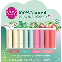 Balsamo Labial Eos Vanilla Bean + Sweet Mint + Strawberry Sorbet + Juicy Peach - 9 Unidades