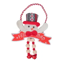 Enfeite de Pendurar de Natal Papai Noel e Placa “Feliz Navidad” 20X40 CM