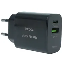 Carregador Foxbox Flux PD 20W/USB/USB-C- Preto