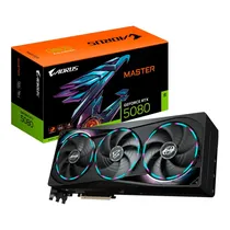 Placa de Vídeo RTX5080 16GB Gigabyte Aorus Master Oc GDDR7 GV-N5080AORUS M-16GD/3FAN