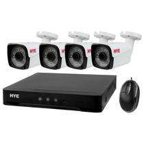 CCTV de Vigilancia DVR Hye AH4404T Kit com 4 Cameras Outdoor / 8CH / 1080P - Preto + Mouse