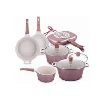 Balzano Diecast Alum Cookware Set 9CS Rose