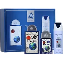 Kit Perfume Lattafa Pride Art Of Universe Edp 100ML + Spray 200ML + Miniatura 20ML - Unissex