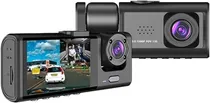 Camera S1 com Monitor de Estacionamento de Três Lentes HD 1080P e Visão Noturna Car DVR