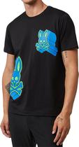 Outlet Camiseta Psycho Bunny B6U215W1PC Masculina - Preto